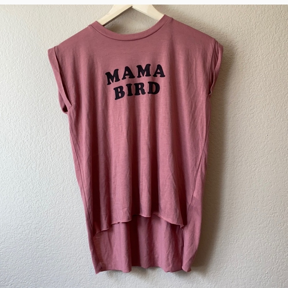 The Bee & The Fox Mama Bird Pink Shirt Small